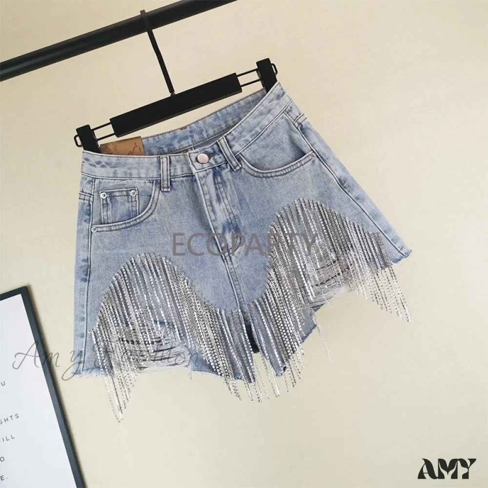 Amy Fashion - Slim Booty Fringed Denim Ripped Ladies Jeans - Image 4