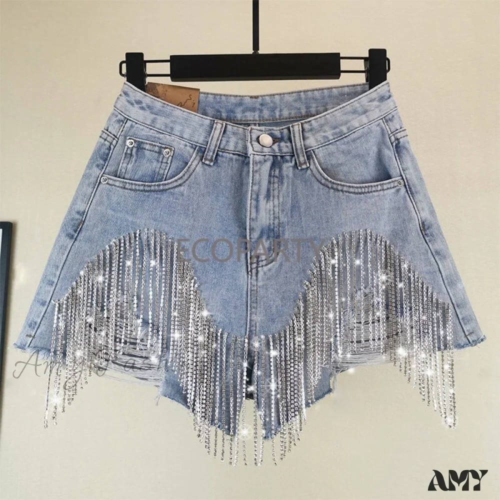 Amy Fashion - Slim Booty Fringed Denim Ripped Ladies Jeans - Image 5
