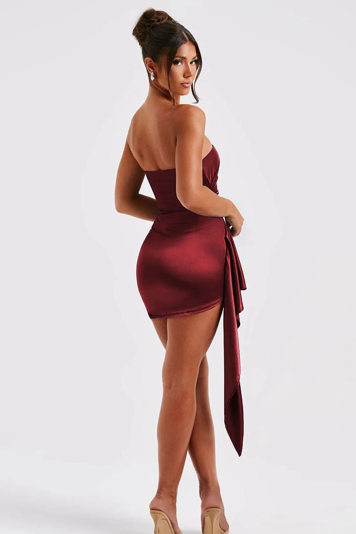 Slim-Fit Strapless Bodycon Party Dress - Image 3