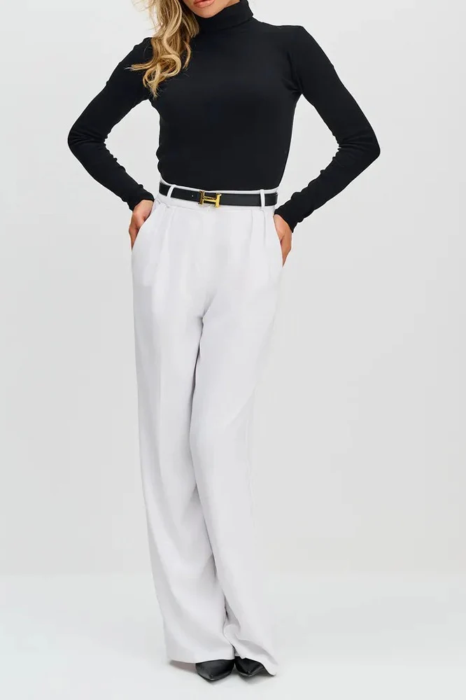 Slim Turtleneck Knit Long Sleeve Thermal Base Layer - Image 3