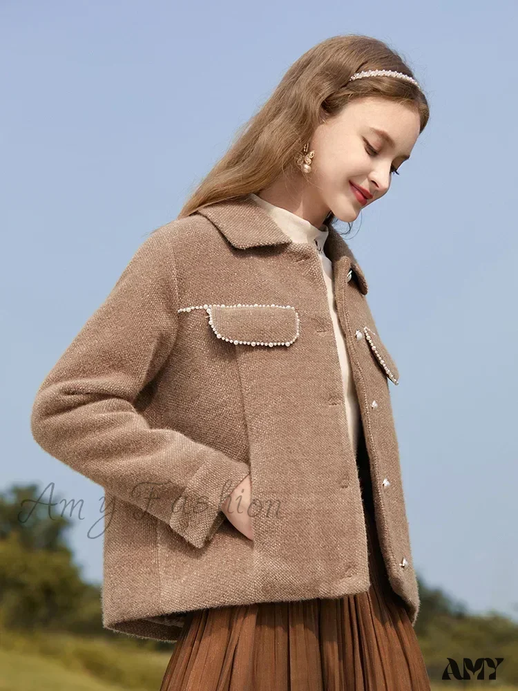 Small Fragrant Lapel Thick Warm Y2K Vintage Padded Outerwear Coat - Image 2