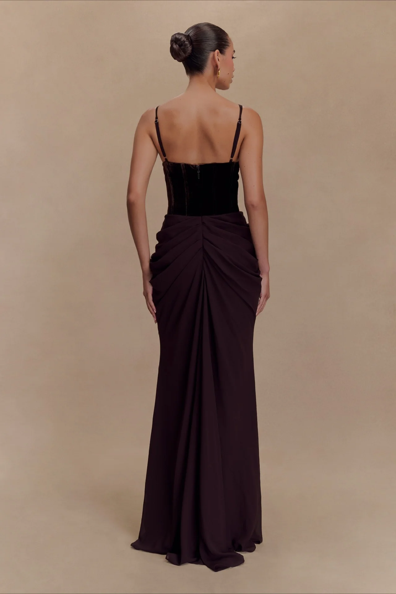 Spaghetti Strap Backless Mesh Paneled Party Dress - Image 4