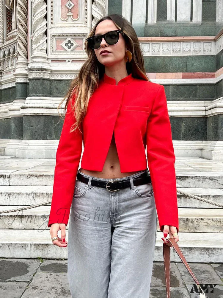 Spring Fashion Single Breasted Slim Blazer Office Lady Cardigan Top Coat - Image 2