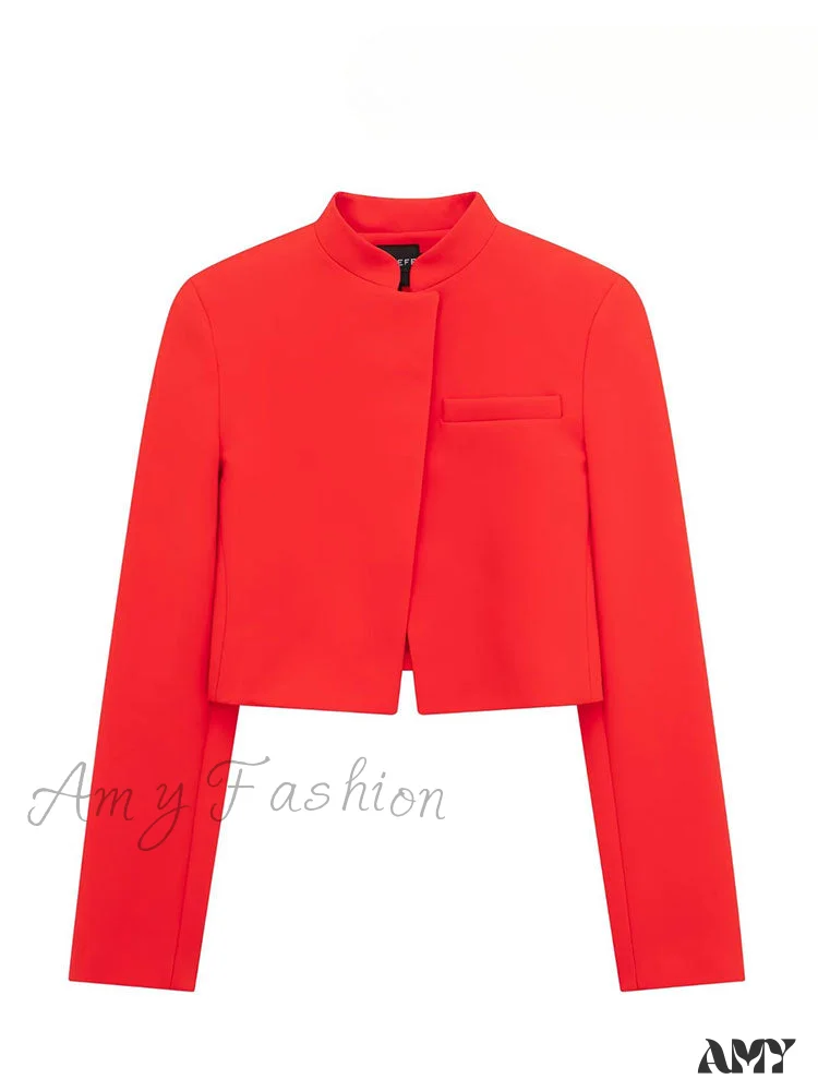 Spring Fashion Single Breasted Slim Blazer Office Lady Cardigan Top Coat - Image 4
