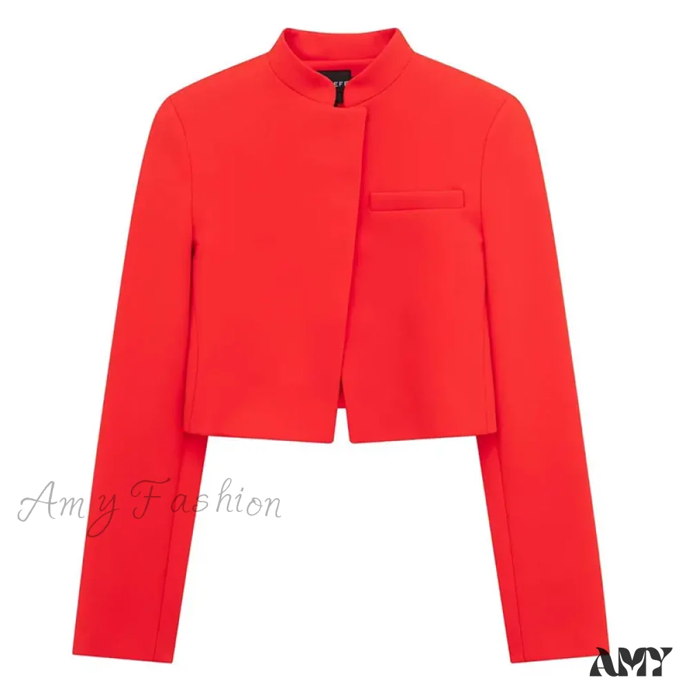 Spring Fashion Single Breasted Slim Blazer Office Lady Cardigan Top Coat - Image 5