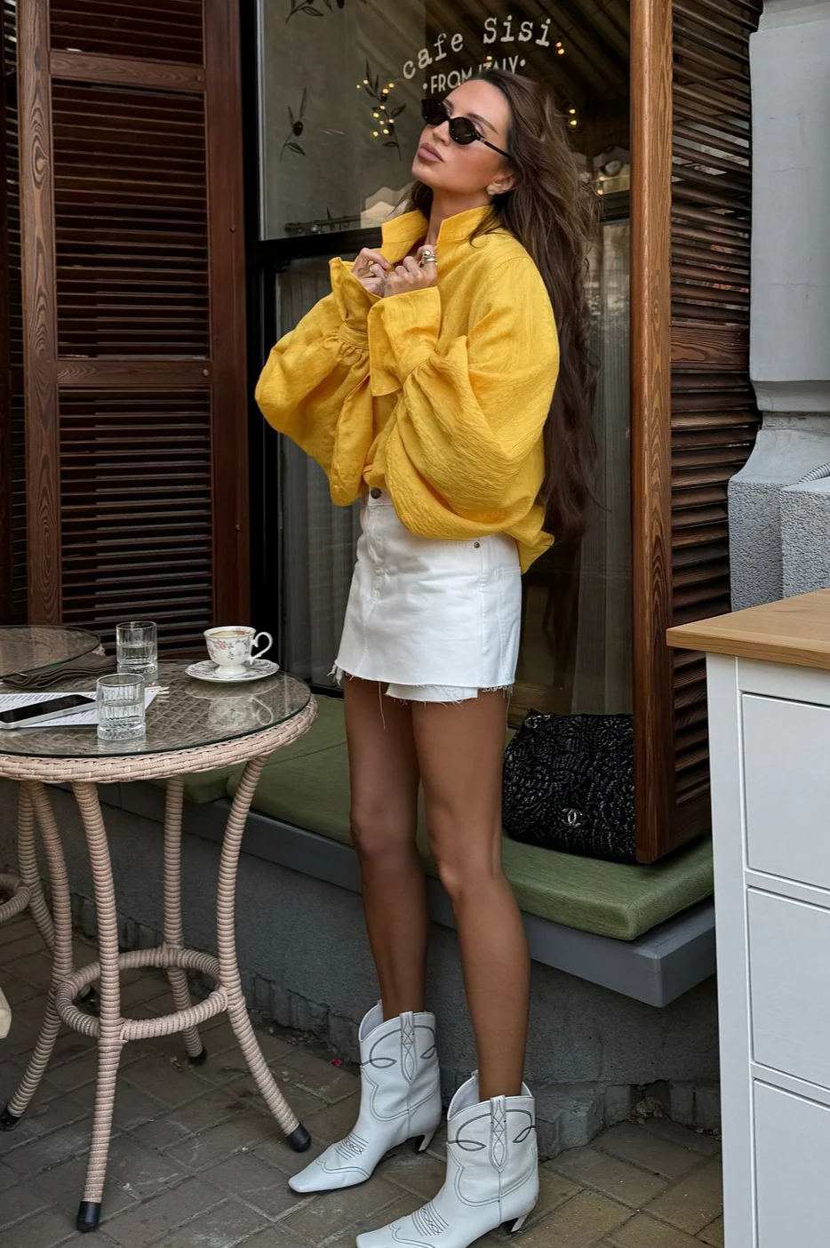 Stand-Collar Loose Long-Sleeve Shirt Blouse - Image 8
