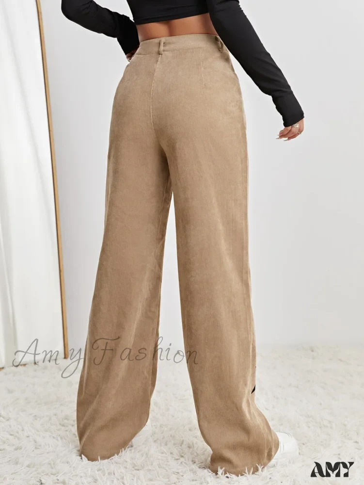 Amy Fashion - Star Print High Waist Straight Leg Pants - Image 2