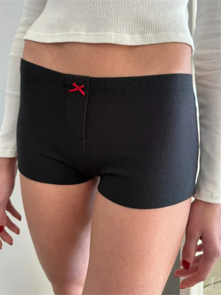 Star Print Knee Denim Short