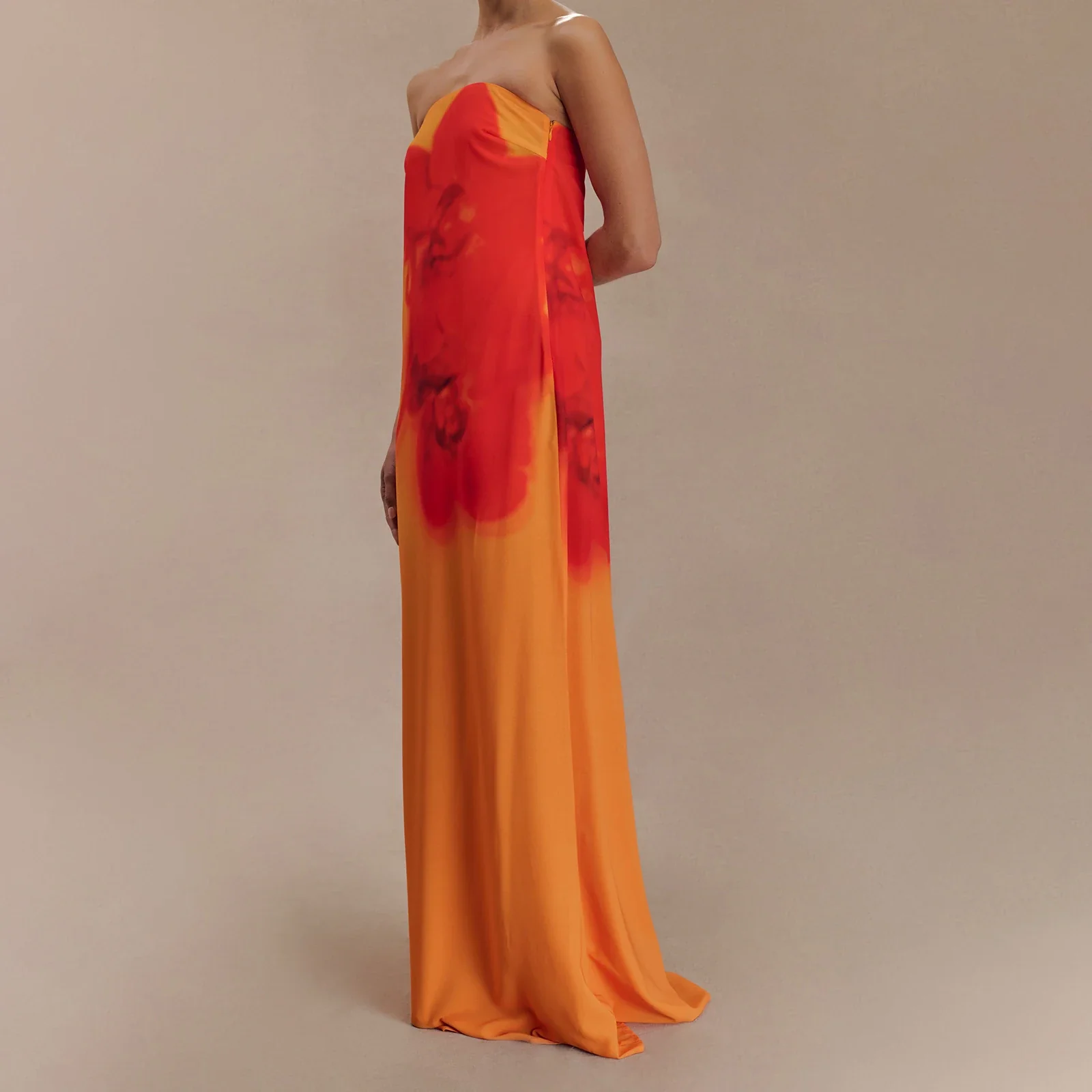 Strapless Tie-dye A-Line Vacation Dress - Image 3