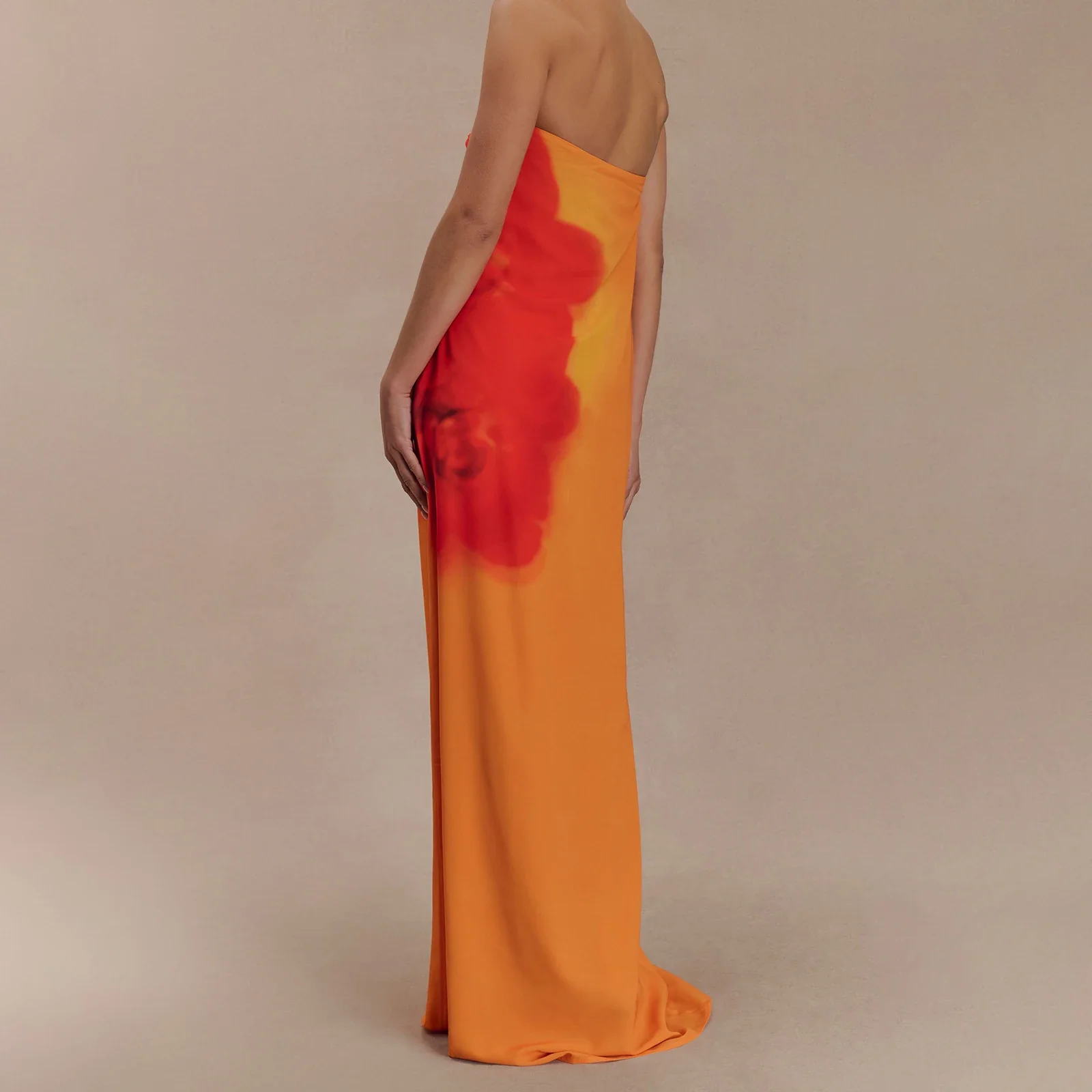 Strapless Tie-dye A-Line Vacation Dress - Image 4