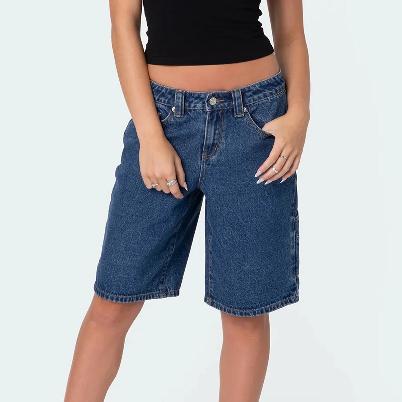 Striped Baggy Boyfriend Short - Image 4