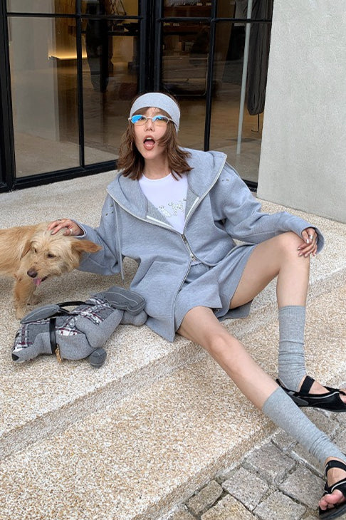 Studded Loose Casual Hoodie - Image 6