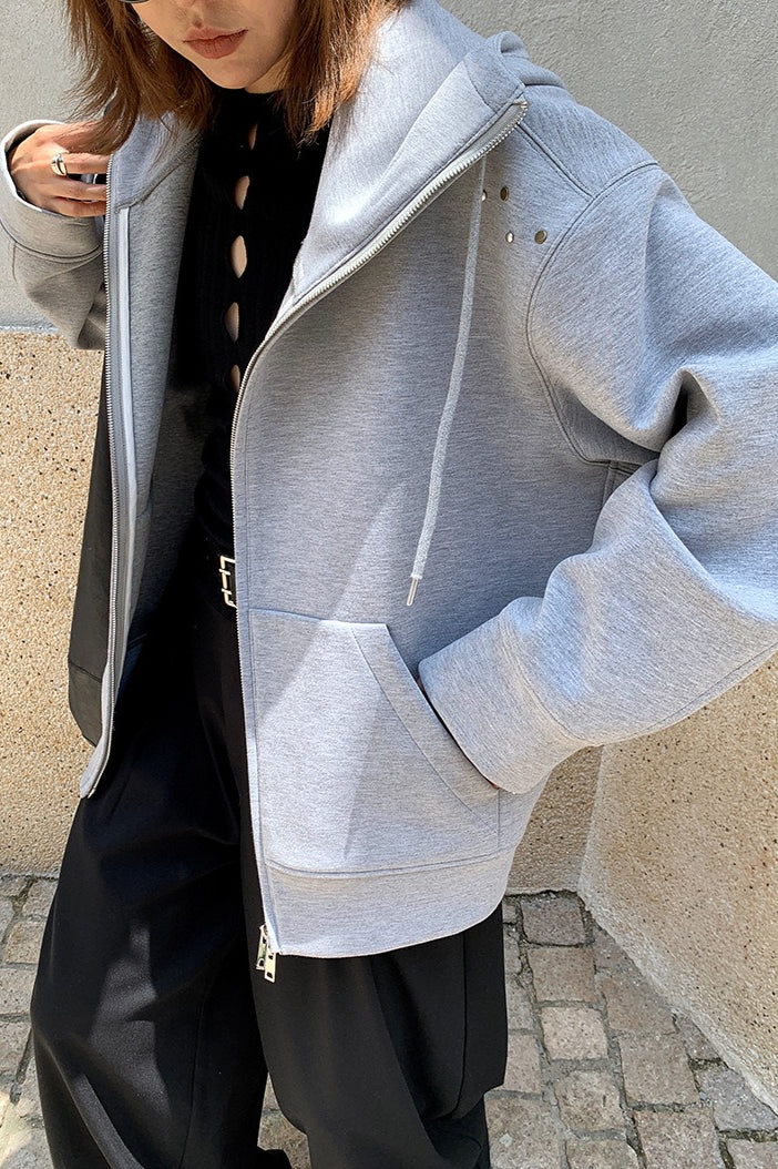 Studded Loose Casual Hoodie - Image 8