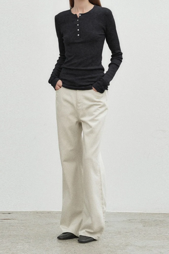 Tencel Blend Crew Neck Ribbed Slim Base Layer - Image 4