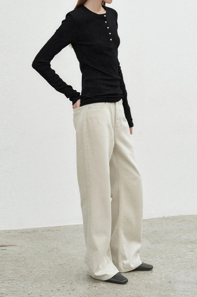 Tencel Blend Crew Neck Ribbed Slim Base Layer - Image 5