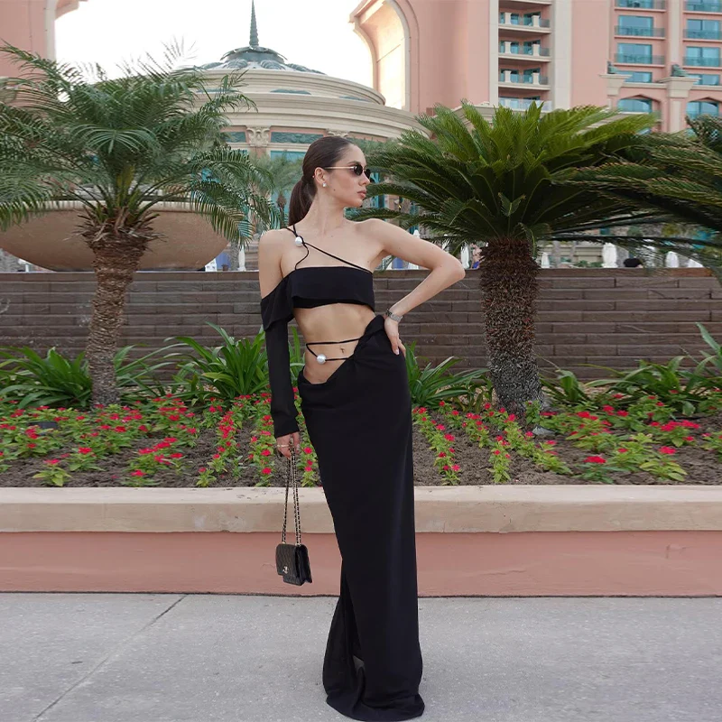 Tube Top Long Skirt Casual Two Piece Set - Image 8