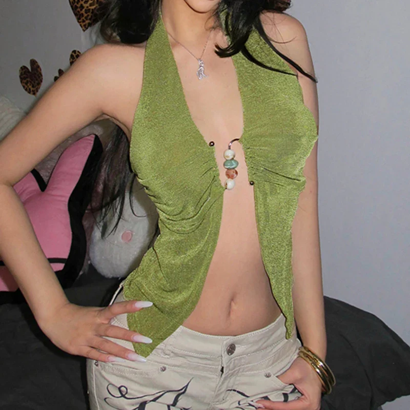 Twist Knot Bandeau Knit Top - Image 2