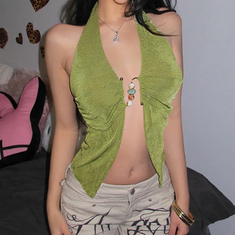 Twist Knot Bandeau Knit Top - Image 4
