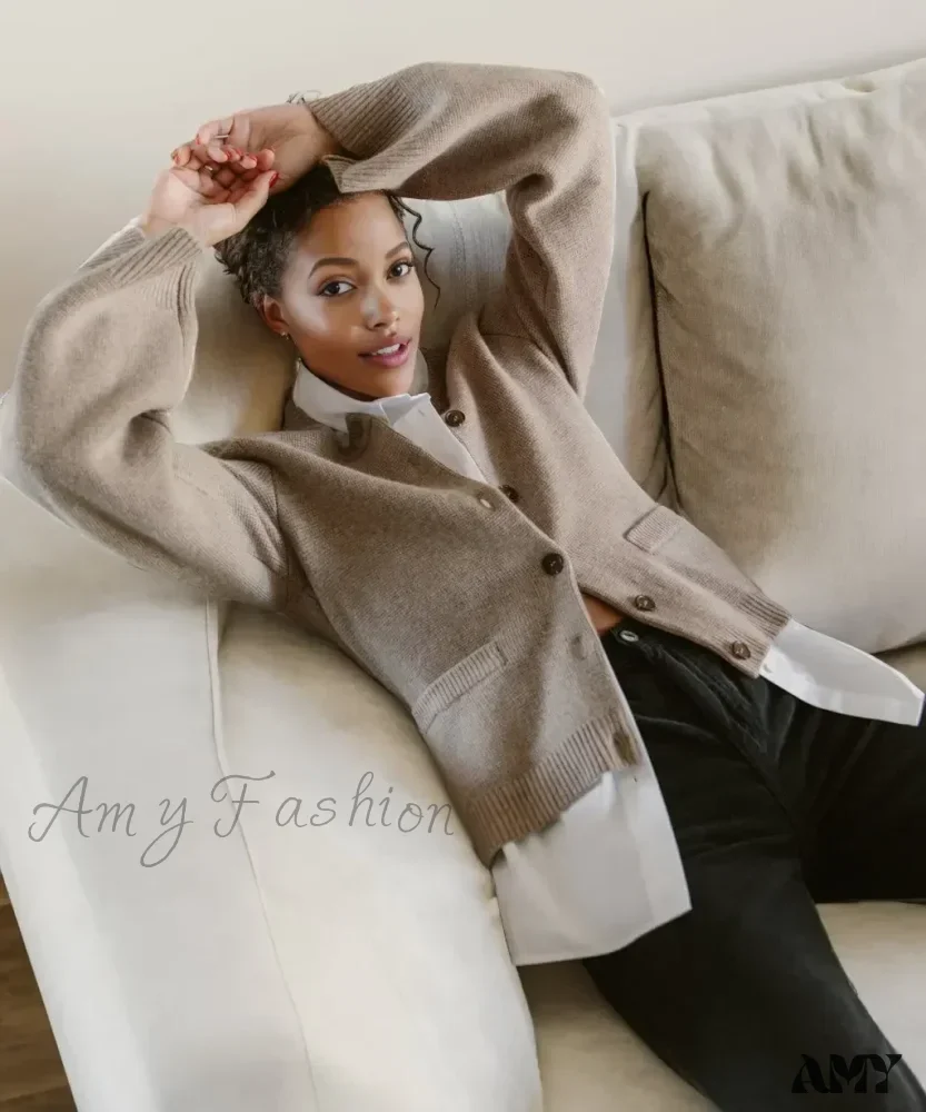 Ultra-Soft Button Open-front Long Sleeve Regular Stretchy Classic Cozy Chic Casual Cardigan - Image 2