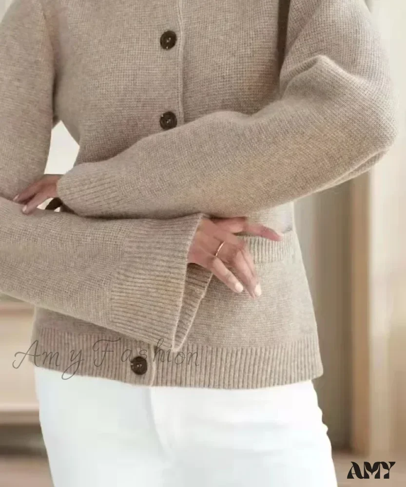 Ultra-Soft Button Open-front Long Sleeve Regular Stretchy Classic Cozy Chic Casual Cardigan - Image 8