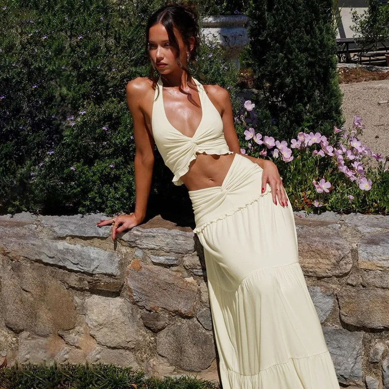 V Neck Puff Sleeve Shorts Two Piece Set - Image 2