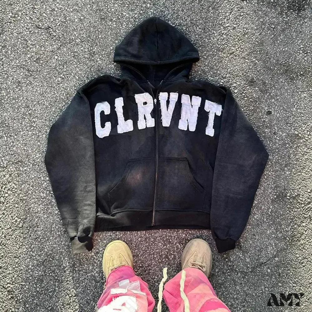 Vintage Gothic EMO Hip Hop Punk Graphic Graphic Cozy Hoodies - Image 3