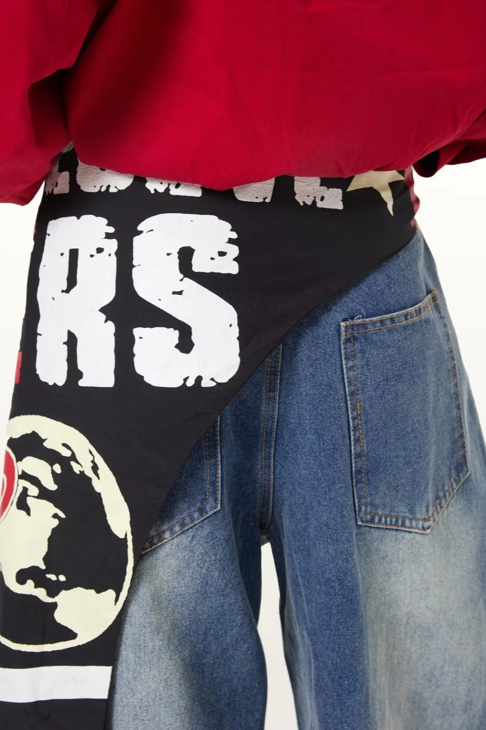Vintage Lightweight Cargo High Waist Flare Jeans - Image 4