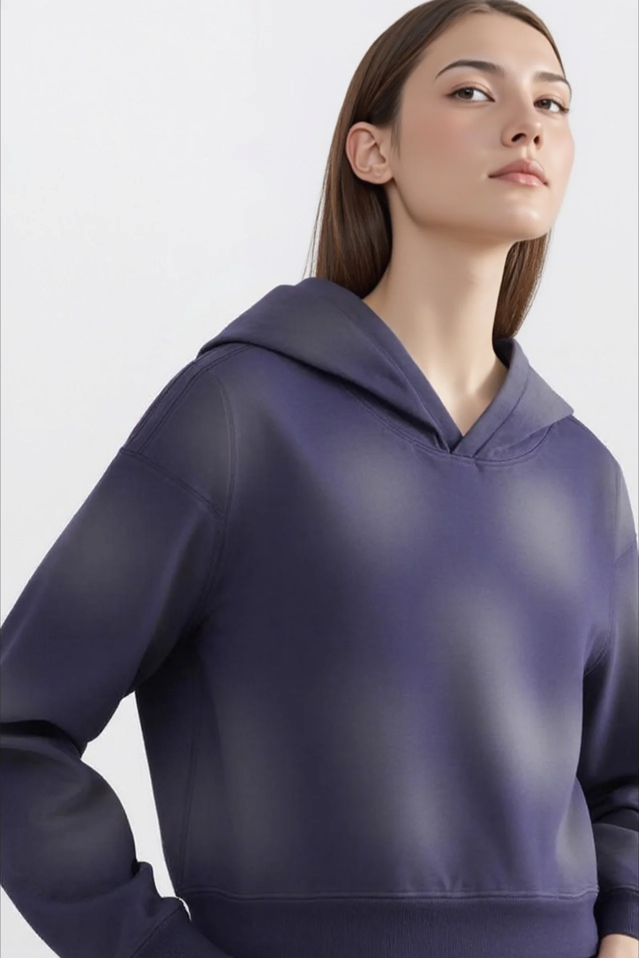 Washed Vintage Cropped Hoodie - Image 2