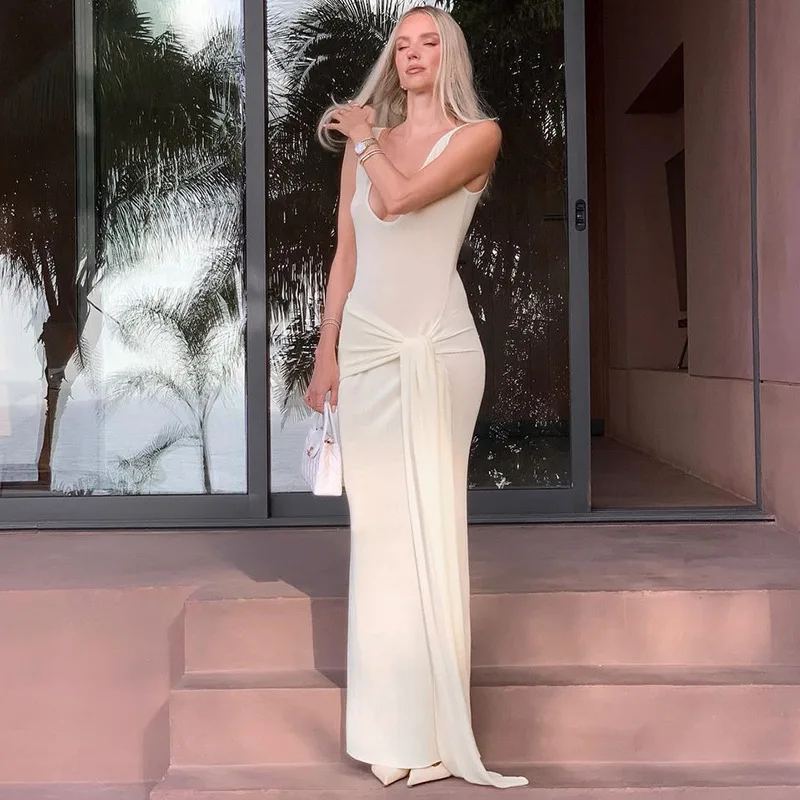 White See Through Tank Midi Dress - Image 2
