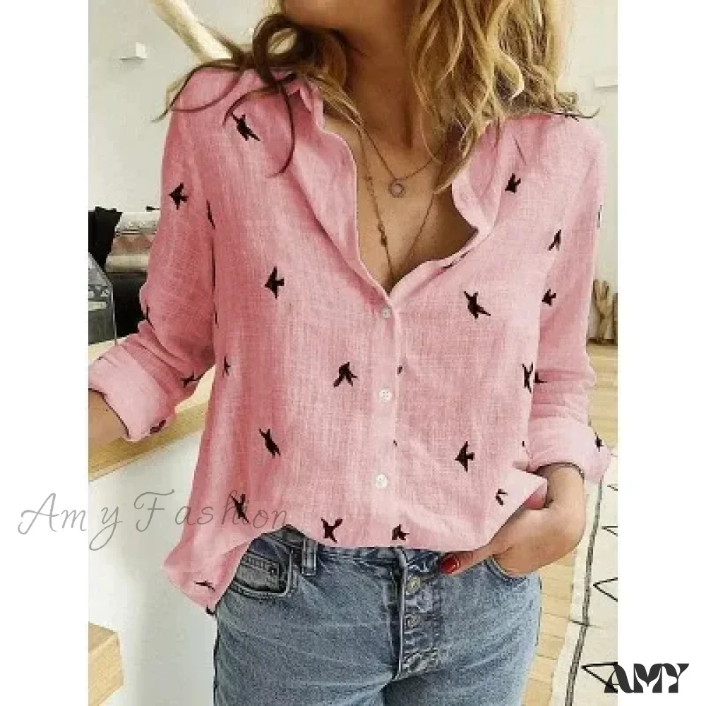 White Yellow Lapel Cardigan Oversized Shirt Blouse - Image 14