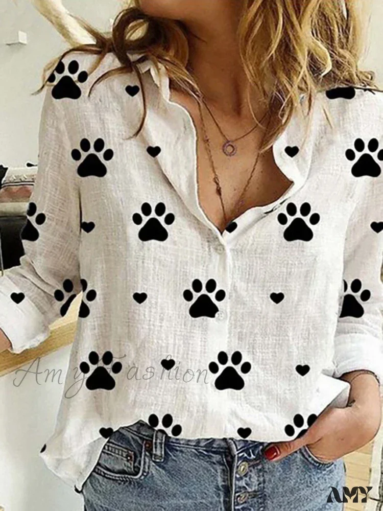 White Yellow Lapel Cardigan Oversized Shirt Blouse - Image 15