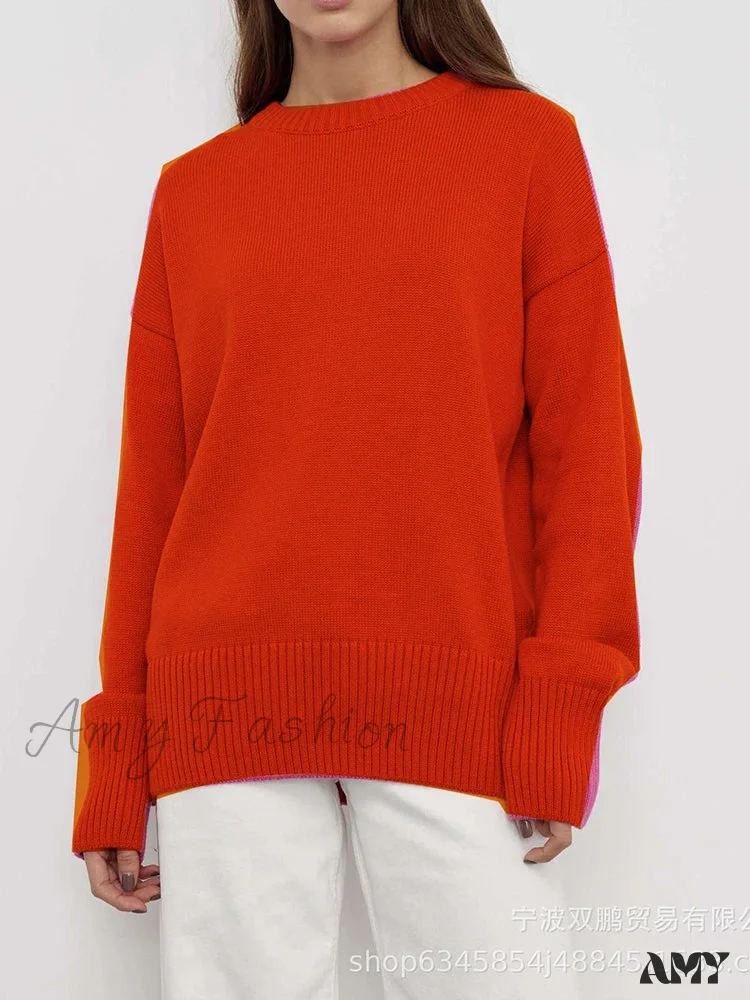 Winter Warm Thick Knit Solid Black Soft Pullover Loose Korean Autumn Women Coat O Neck Sweater - Image 15