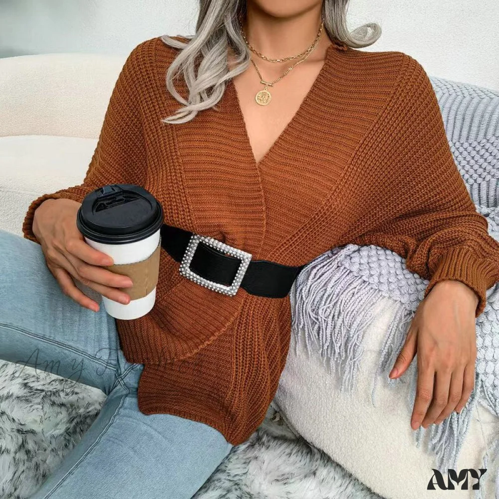 Amy Fashion - Women Autumn Knit Loose Cardigan - Image 4