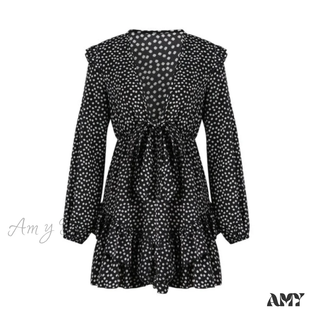 Amy Fashion - Boho Floral Ruffle Short Mini Dress - Image 9
