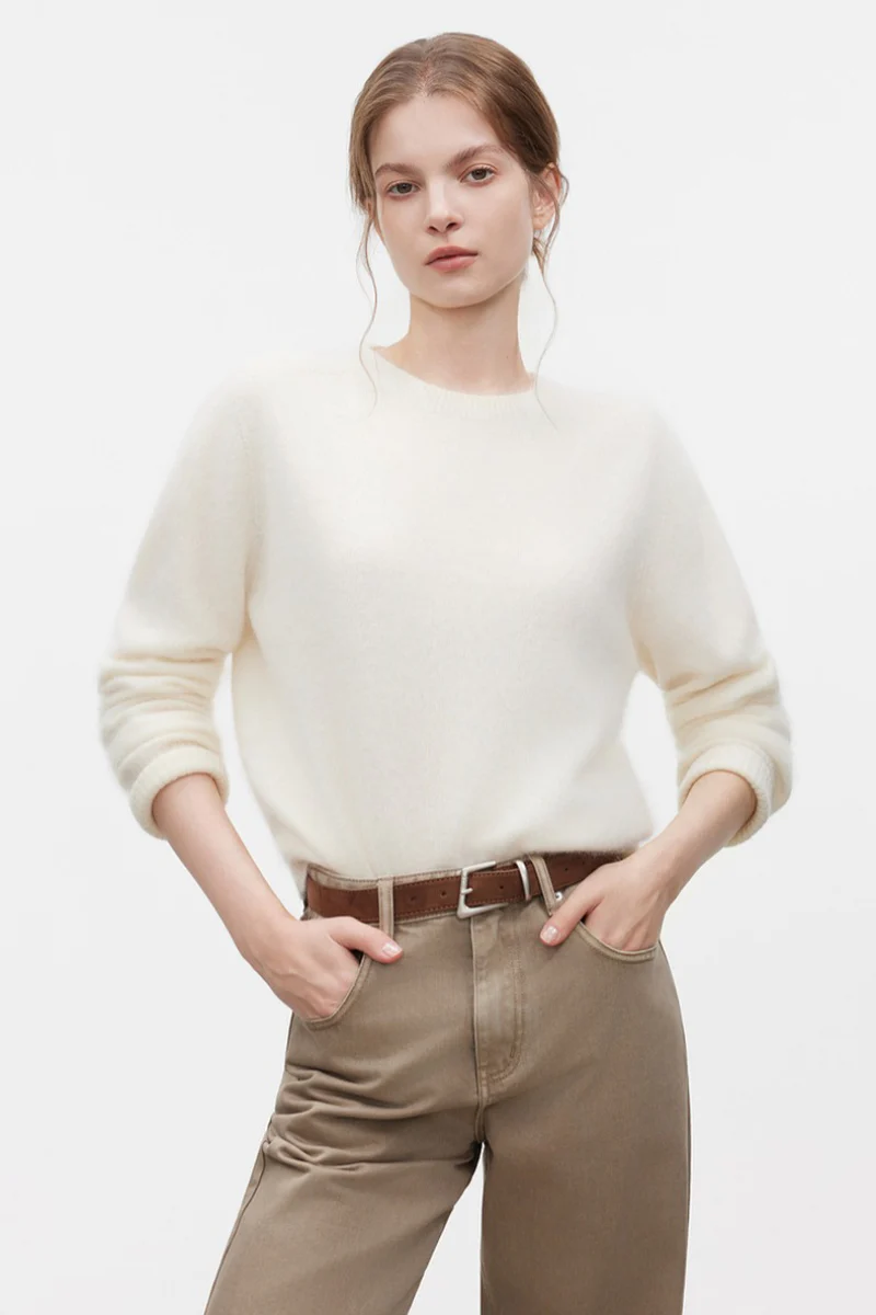 Wool Crew Neck Casual Knit Base Layer - Image 4