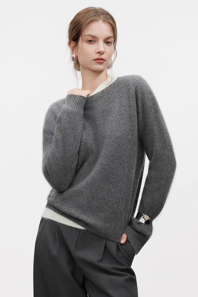 Wool Crew Neck Casual Knit Base Layer - Image 5