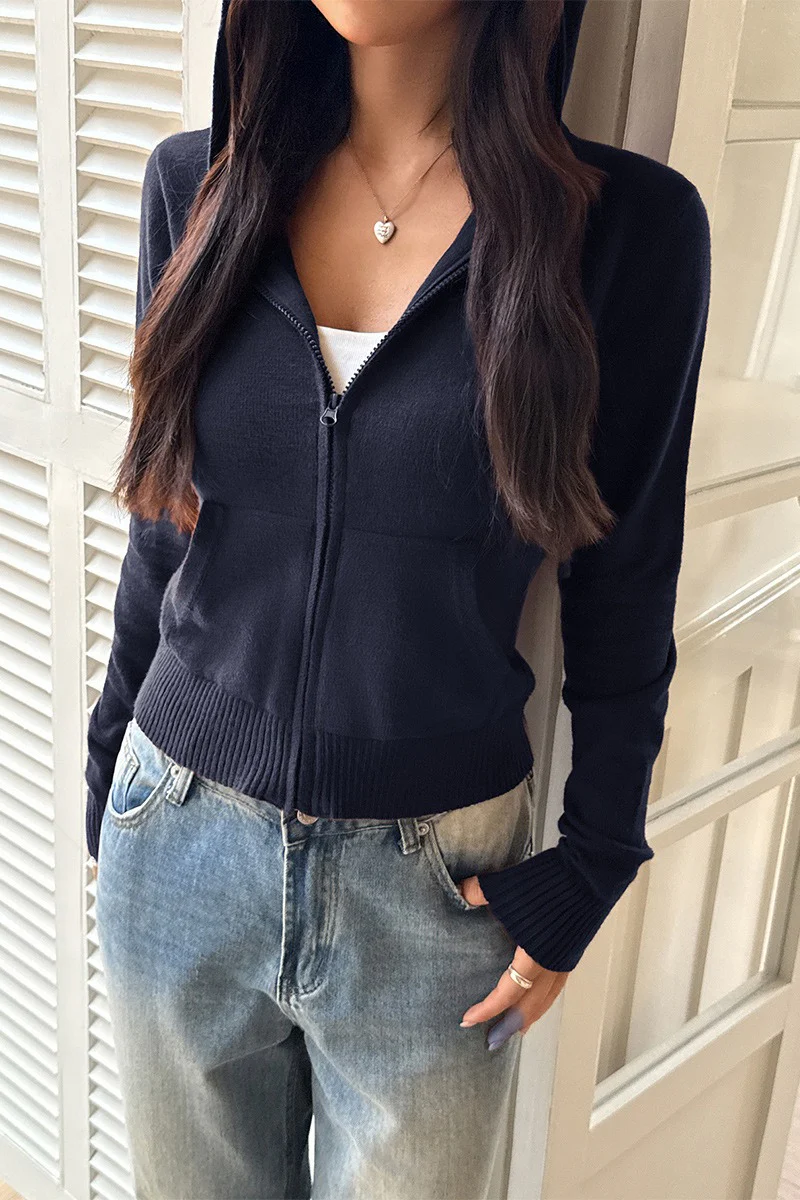 Y2K Trendy Knit Hoodie - Image 7