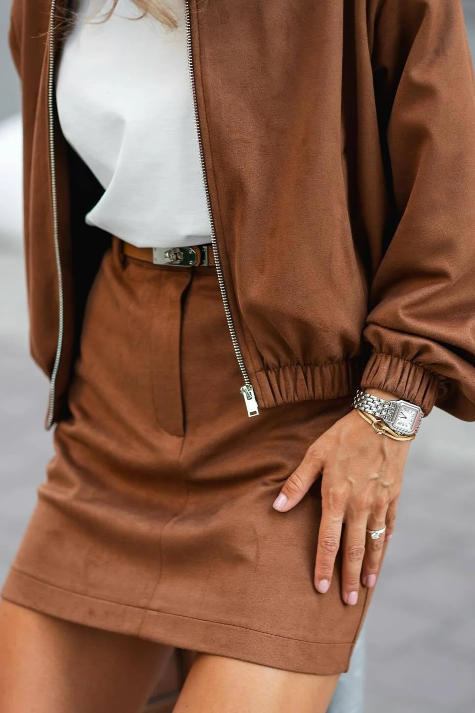 Zipper Suede Warm Street-Style Jacket - Image 4